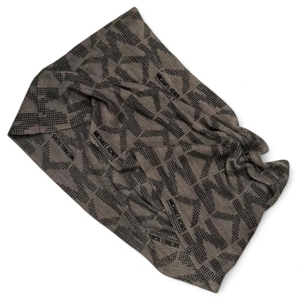 Michael Kors taupe/dark brown infinity scarf